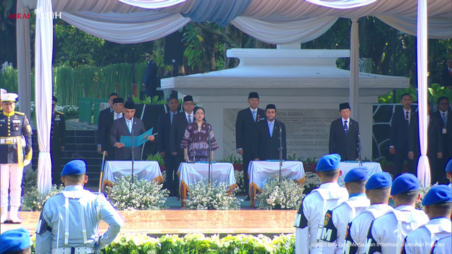 Upacara Hari Kesaktian Pancasila di Monumen Pancasila Sakti di Lubang Buaya, Jakarta Timur, Rabu (1/10/2025) pagi. Foto: Youtube/Sekretariat Presiden
