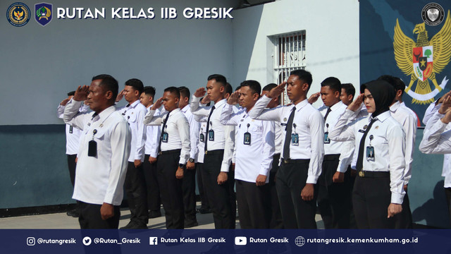 Rutan Kelas IIB Gresik Gelar Upacara Peringatan Hari Kesaktian Pancasila