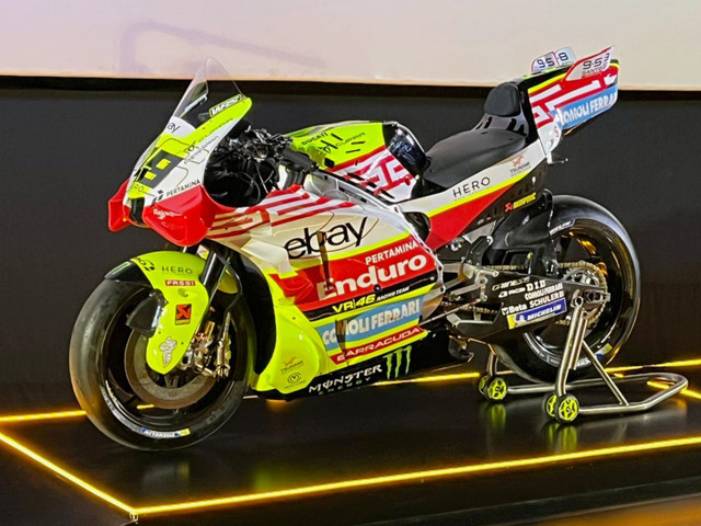 Livery spesial Pertamina Enduro VR46 Racing Team untuk ajang MotoGP 2025 di Indonesia. Foto: Alvian Yoga Yulianto/kumparan