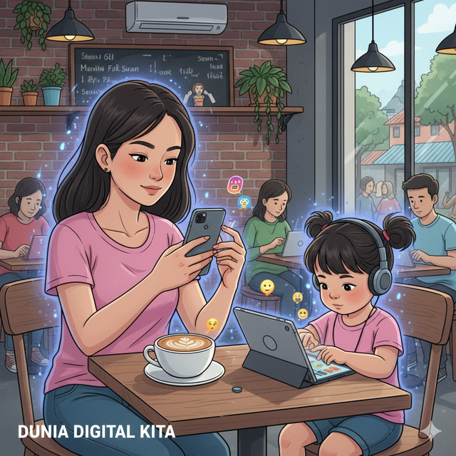 ilustrasi: Paradoks Digitalisasi (sumber: generated by https://gemini.google.com/)