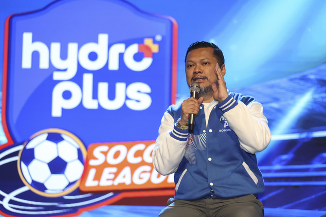Group Brand Head HYDROPLUS, Yoze Moriza membeberkan dukungan pihaknya terhadap HYDROPLUS Soccer League bertujuan untuk menjaga ekosistem olahraga khususnya sepak bola putri di Indonesia. Foto: Dok. Hydroplus Soccer League