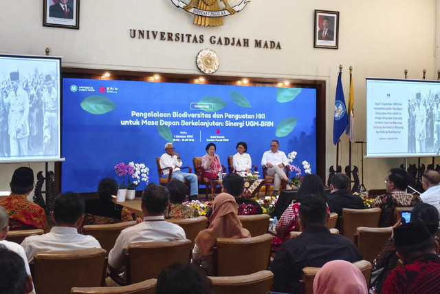 Ketua Dewan Pengarah BRIN yang juga Presiden ke-5 RI Megawati Soekarnoputri saat di UGM, Rabu (1/10/2025). Foto: Arfiansyah Panji Purnandaru/kumparan