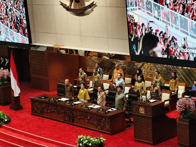 Suasana sidang paripurna DPR pada Kamis (2/10/2025). Foto: Luthfi Humam/kumparan