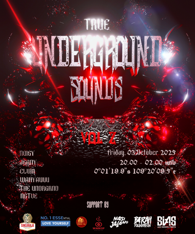 In Deck We Trust  menggelar gigs bertajuk 'True Underground Sounds Volume 2' pada Jumat, 3 Oktober 2025 di Rumah Tua, Pontianak. Foto: Dok. Istimewa