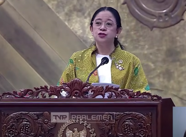 Pidato Ketua DPR RI dalam rangka Penyampaian Laporan Kinerja DPR RI Tahun Sidang 2024-2025. Foto: Youtube/DPR RI
