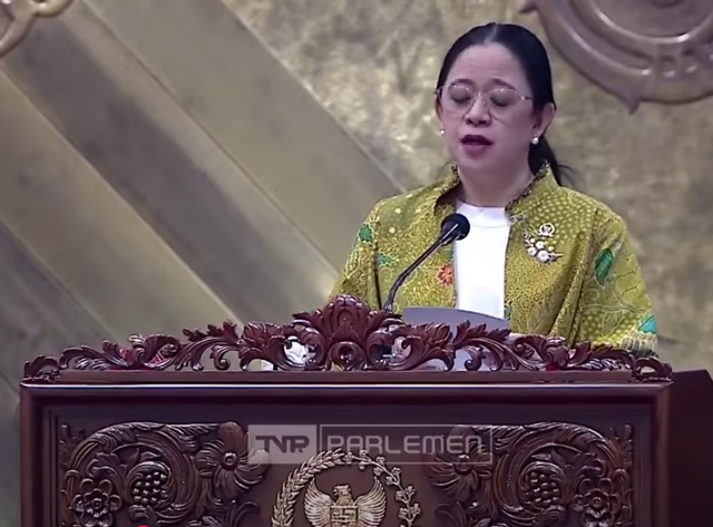 Pidato Ketua DPR RI dalam rangka Penyampaian Laporan Kinerja DPR RI Tahun Sidang 2024-2025. Foto: YouTube/ DPR RI
