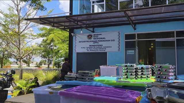 Satuan Pelayanan Pemenuhan Gizi (SPPG) Mondoteko, penyedia menu MBG di SMP Negeri 5 Rembang. Foto: Dok. kumparan
