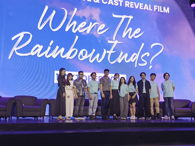 Elsa Japasal dalam konferensi pers film Where The Rainbow Ends?. Foto: Dok. Istimewa