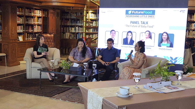 Final pitching program UMK makanan bayi dan anak bertajuk 'Future Food: Nourishing Little Ones' di Jakarta (2/10/2025). Foto: Azalia Amadea/kumparan