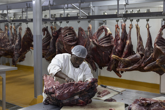 Caption: Industri Daging di Sudan Dok: MARCO LONGARI/AFP
