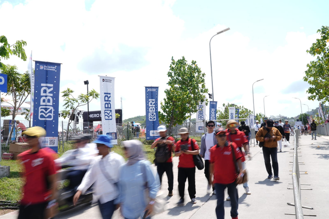 BRI dalam mendukung sport tourism Indonesia lewat gelaran MotoGP Mandalika 2025. Foto: Dok. BRI