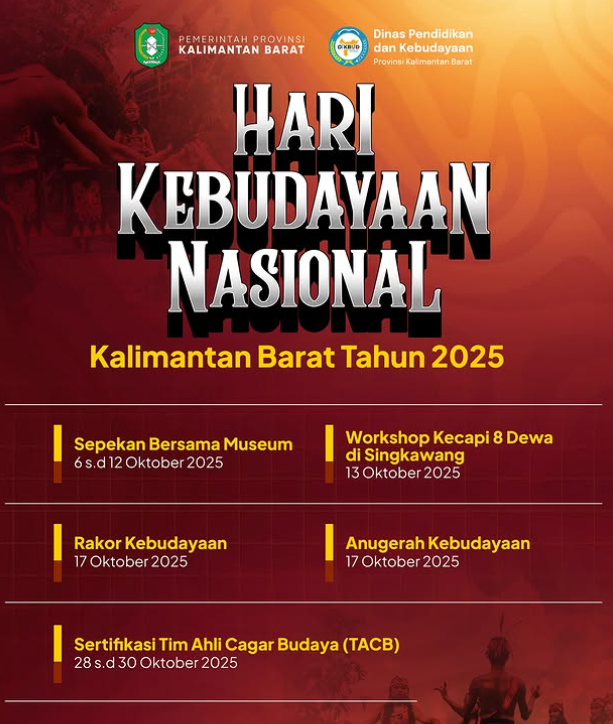 Berbagai macam rangkaian kegiatan yang digelar Dikbud Kalbar untuk memperingati Hari Kebudayaan Nasional. Foto: Dok. Instagram @dikbudkalbar