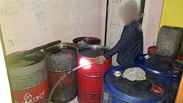 Lokasi penimbunan BBM subsidi jenis solar di Kabupaten Minahasa. (foto: dokumen polres tomohon)