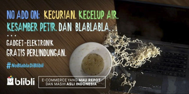 Beli gadget sampai elektronik gratis perlindungan di Blibli #NoBlablaDiBlibli Foto: Dok. Blibli