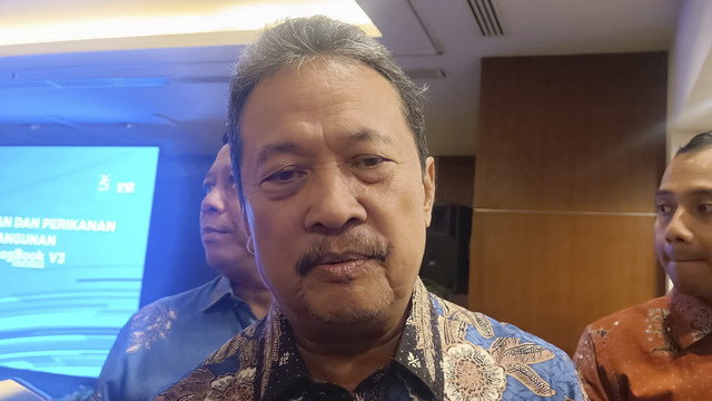 Menteri Kelautan dan Perikanan (KKP) Sakti Wahyu Trenggono dalam rangkaian pertemuan The 32nd Annual Meeting of the Commission for the Conservation of Southern Bluefin Tuna (CCSBT32) di Bali, Senin (6/10/2025). Foto: Denita BR Matondang/kumparan