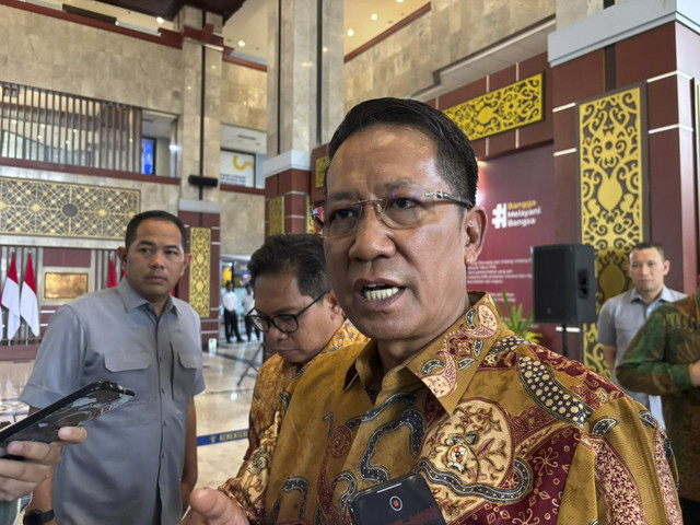 Menkum Supratman Andi Agtas di Kantor Kementerian Hukum, Jakarta Selatan pada Senin (6/10/2025). Foto: Abid Raihan/kumparan