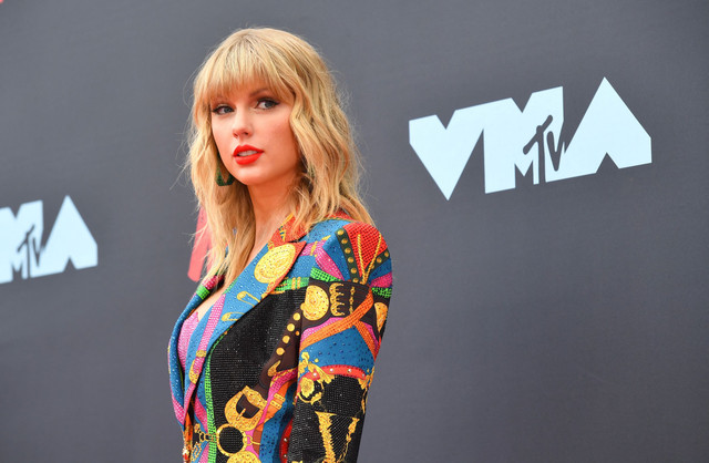 Penyanyi sekaligus penulis lagu asal AS Taylor Swift. Foto: Johannes Eisele/AFP