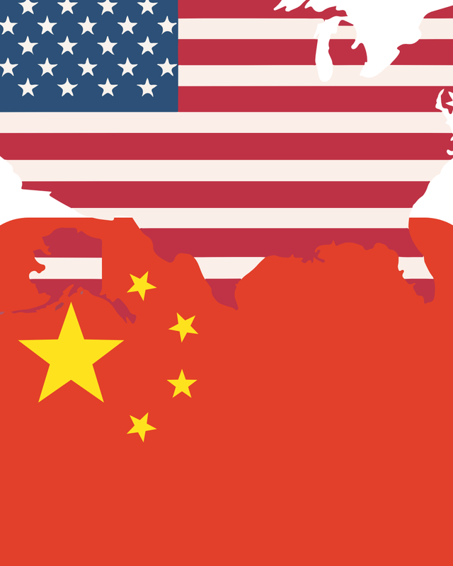 Gambar ilustrasi hubungan Amerika Serikat–Cina. (Desain oleh penulis menggunakan Canva)