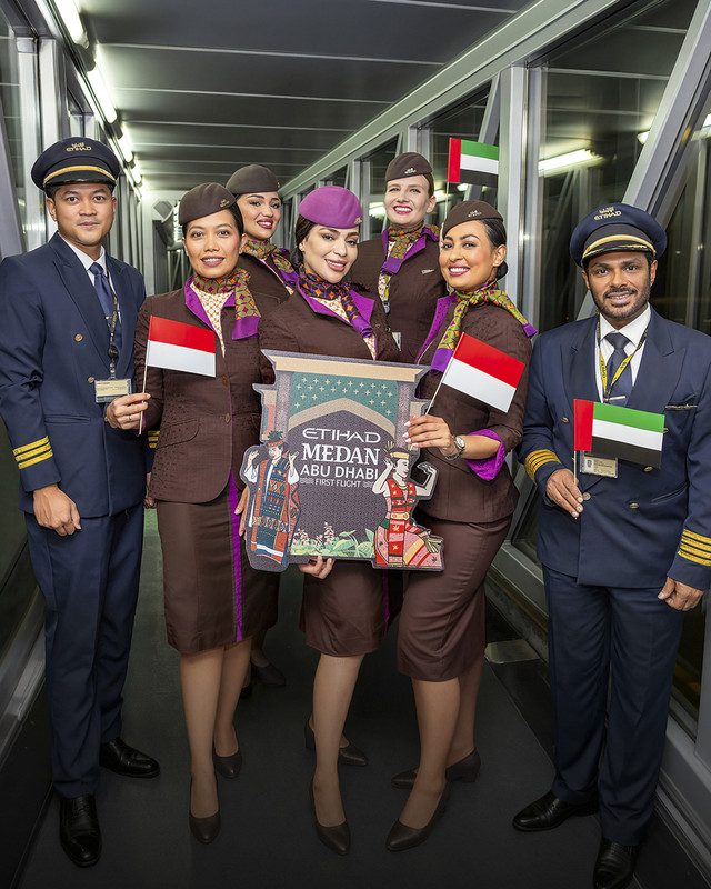 Maskapai Etihad Airways buka rute penerbangan langsung dari Medan menuju Abu Dhabi. Foto: Dok. Etihad