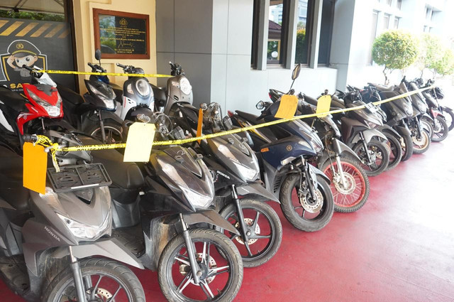 Konferensi Pers Polres Jakarta Utara Terkait Curanmor Lintas Provinsi. Foto: Dok. Humas Polres Jakarta Utara