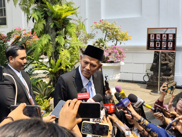 Ketua Dewan Komisioner LPS Anggito Abimanyu di Istana Negara Jakarta pada Rabu (8/10/2025). Foto: Luthfi Humam/kumparan