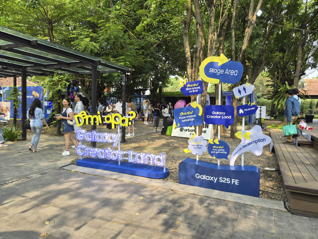 Keseruan Galaxy Creator Land oleh Samsung di Urban Forest Cipete, Jakarta, Rabu (8/10/2025). Foto: Thomas Bosco/kumparan