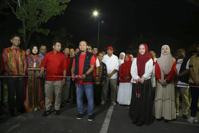Wali Kota Pekanbaru Agung Nugroho meresmikan Taman Labuai. Foto: Pekanbaru.go.id
