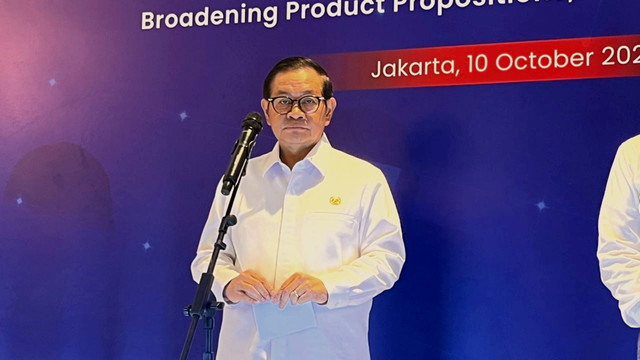 Gubernur DKI Jakarta Pramono Anung menghadiri acara Top Team Workshop BTN di Grand Hyatt, Menteng, Jakarta Pusat, Jumat (10/10/2025). Foto: Nasywa Athifah/kumparan