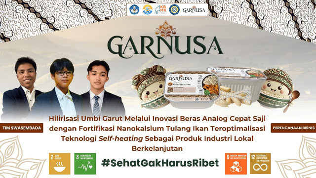 Mahasiswa Surabaya Bikin Beras Analog Cepat Saji dari Umbi Garut dan Tulang Ikan