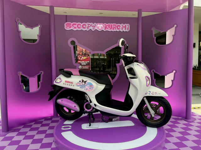 Kerja sama Honda Scoopy dengan Kuromi saat dipamerkan di Sarinah. Foto: Fitra Andrianto/kumparan