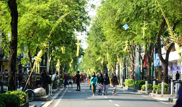 Suasana Malioboro saat Uji Coba Jadi Pedestrian 24 Jam, Kamis (9/10). Foto: Pemkot DIY.