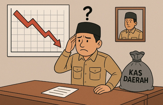 Ilustrasi Kepala daerah di Persimpangan Anggaran. Sumber: ChatGPT