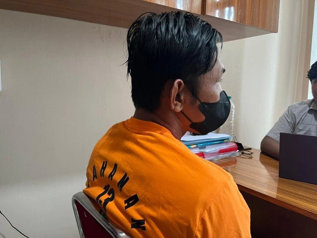 RN saat ini sudah diamankan di Mapolres Kubu Raya. Foto: Rabiansyah/Hi!Pontianak