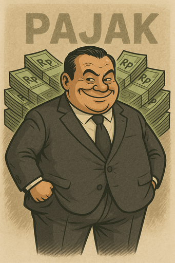 Ilustrasi penunggak pajak. Generated with ChatGPT.