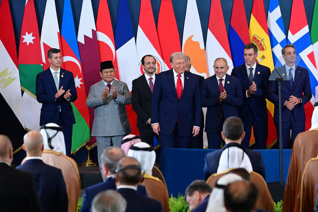 Presiden Republik Indonesia Prabowo Subianto saat KTT Perdamaian Gaza yang digelar di Mesir, Senin (13/10) waktu setempat. Foto: Muchlis Jr/Biro Pers Sekretariat Presiden