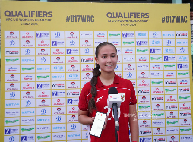 Katarina Stalin menjadi MVP di pertandingan Indonesia vs Makau di Kualifikasi Piala Asia Wanita U-17. Foto: PSSI