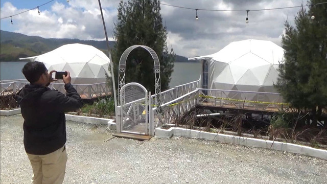 Suasana Glamping Lakeside di Alahan Panjang, Solok, Sumbar. Foto: Dok. Istimewa