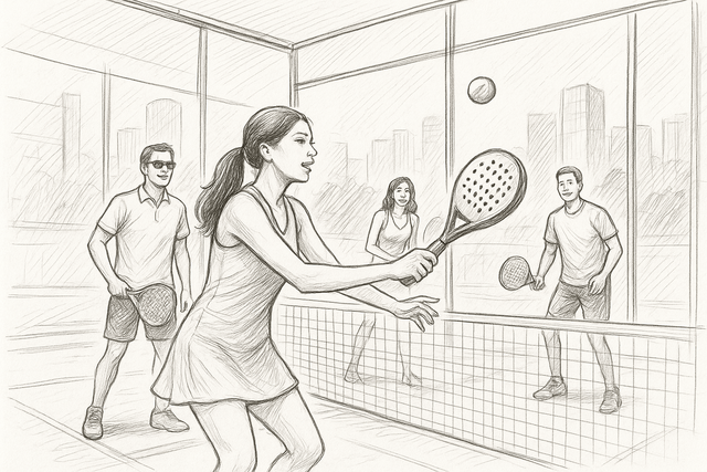 Ilustrasi bermain padel (Sumber: Istimewa)