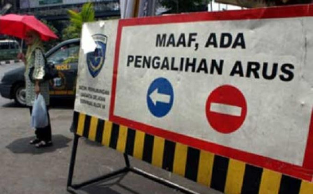 Ilustrasi pengalihan arus lalu lintas. Foto: Istimewa