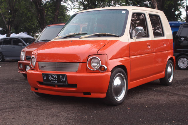 Modifikasi Karimun konsep retro. Foto: Fitra Andrianto/kumparan