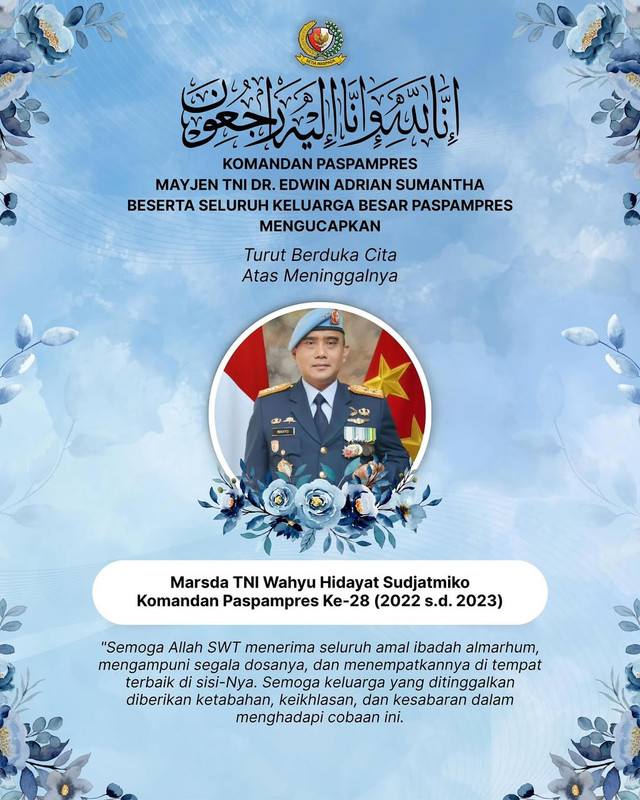 Marsda TNI Wahyu Hidayat Sudjatmiko. Foto: Instagram/@ppid.paspampres