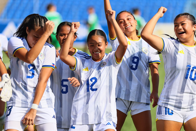 Selebrasi pemain Filipina di Kualifikasi Piala Asia Wanita U-17. Foto: AFC