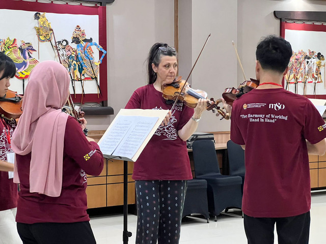 Youth Music Camp dan Art Management Workshop 2025 yang digelar Dinas Kebudayaan (Kundha Kabudayan) DIY bekerja sama dengan MSO. Foto: Nuha K/Pandangan Jogja