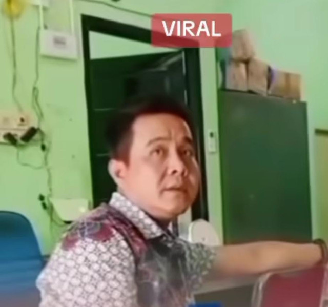 Tampang lurah yang mengusir guru ngaji di Palembang. Foto : Istimewa