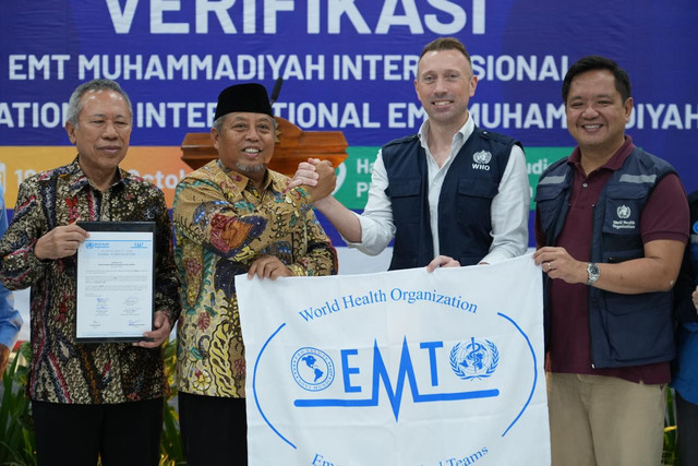 Emergency Medical Team (EMT) Muhammadiyah mendapat pengakuan dari WHO dan jadi satu-satunya EMT berstandar internasional yang ada di Indonesia. Foto: Dok. Muhammadiyah