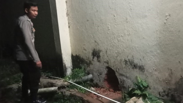 Lubang tahanan Polsek Samarinda yang kabur. Foto: Dok. Istimewa