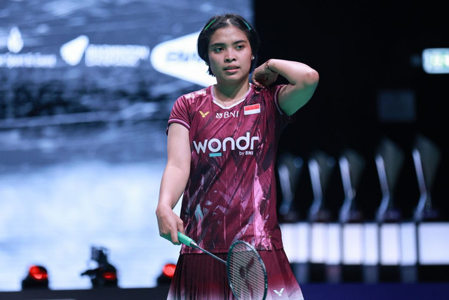 Gregoria Mariska Tunjung di Denmark Open 2025. Foto: PBSI