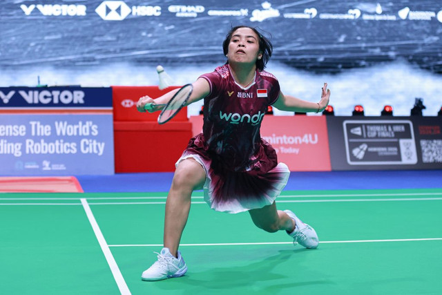 Gregoria Mariska Tunjung di Denmark Open 2025. Foto: PBSI