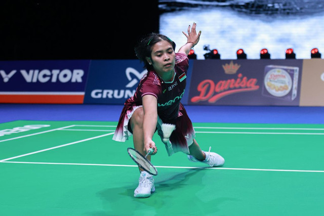 Gregoria Mariska Tunjung di Denmark Open 2025. Foto: PBSI
