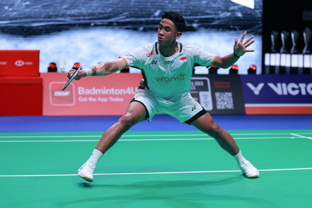Alwi Farhan di Denmark Open 2025. Foto: PBSI